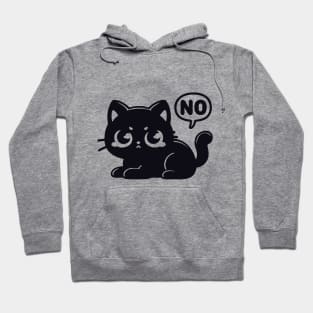 Black Cat Says No Hoodie